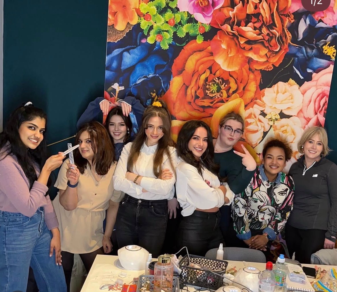 Patricia Nails Academy nail course students holding certificates in Dublin