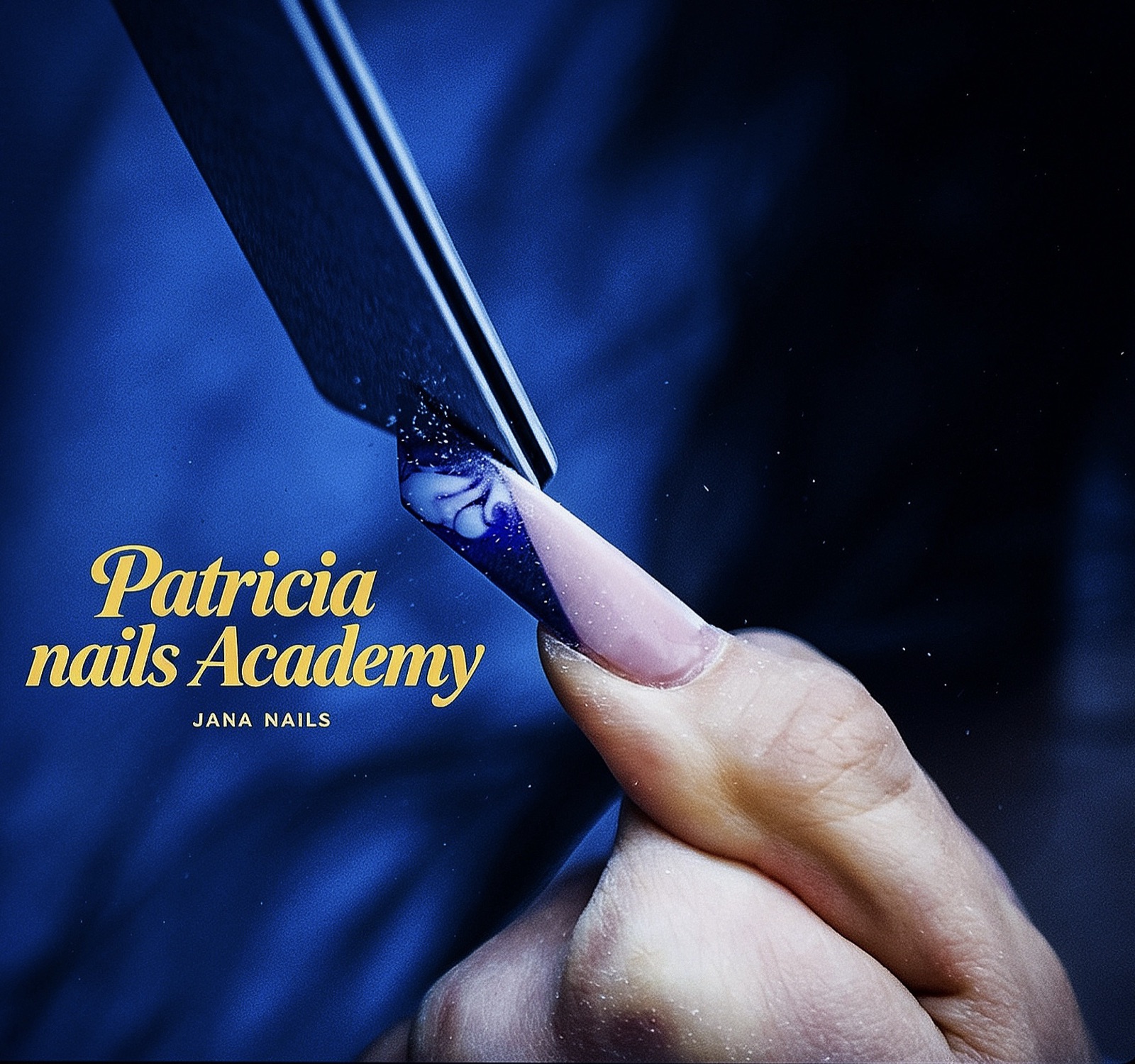Close-up beginner gel nail detail by Patricia Nails Academy